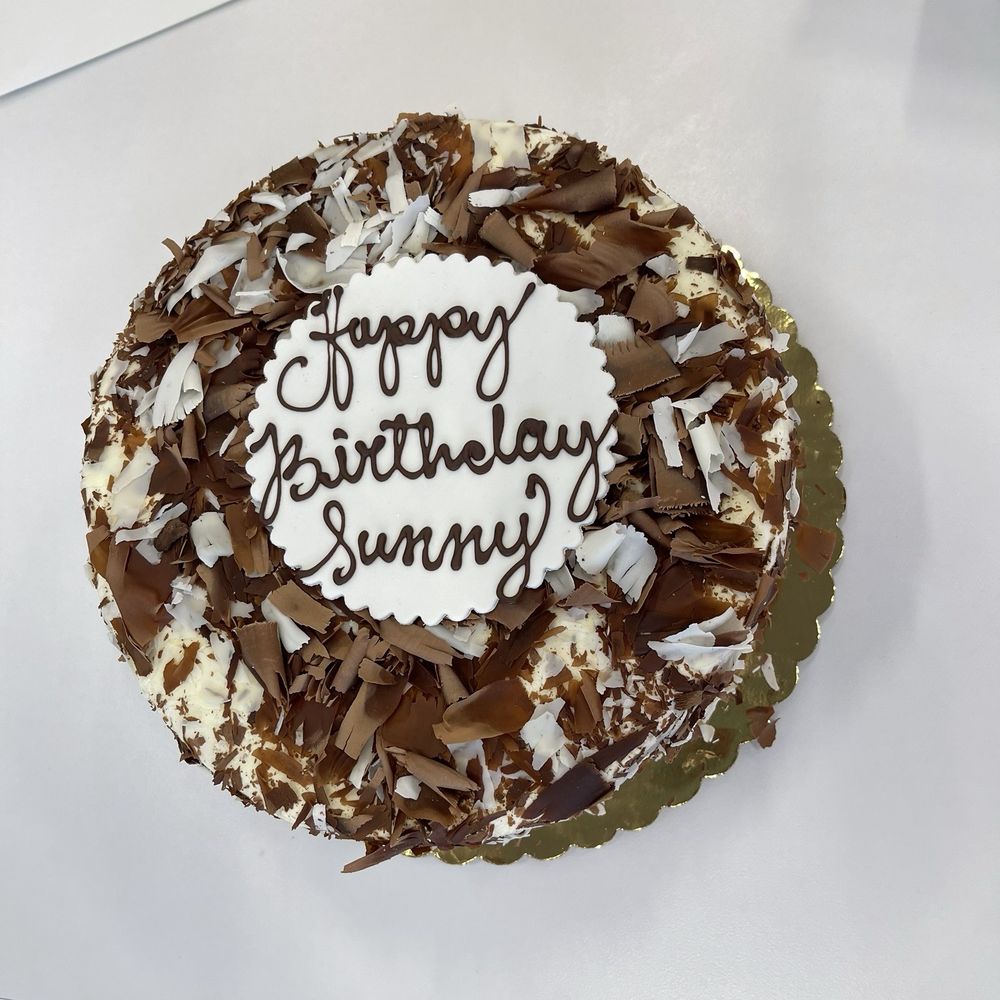 a birthday cake on a table