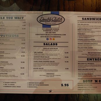 Double Clutch Brewing - Full food menu - Breweries Near Me - Evanston, Illinois