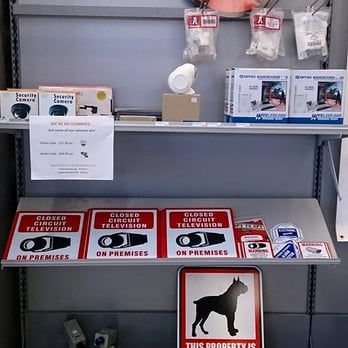 Spy vs. Spy - Here is a quick peek at some of our Dummy Camera's and signage display instore. - Security Systems Near Me - Kelowna, British Columbia