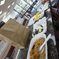 South Pride Seafood and Soul - 1/4 chicken, ribs, fried pork chops, collards, hush puppies....I really don't even remember. A lot...of everything.