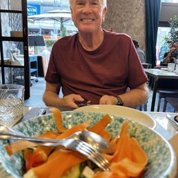 Greek salad and my honey. Greek salad and my honey.