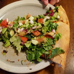 Planet Pizza - Vegan salad Pizza, no cheese or eggs, and very good