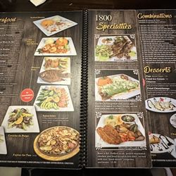 1800 Mexican Restaurant - Menu