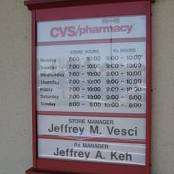 CVS Pharmacy - Hours