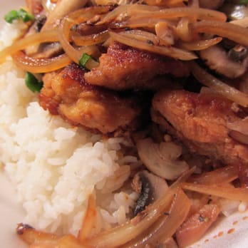 Ross J's Aloha Grill - Spicy Korean Chicken Bowl with stir fried mushrooms & onions - YUM!!! - Hawaiian Near Me - Henderson, Nevada Ross J's Aloha Grill - Spicy Korean Chicken Bowl with stir fried mushrooms & onions - YUM!!! - Hawaiian Near Me - Henderson, Nevada