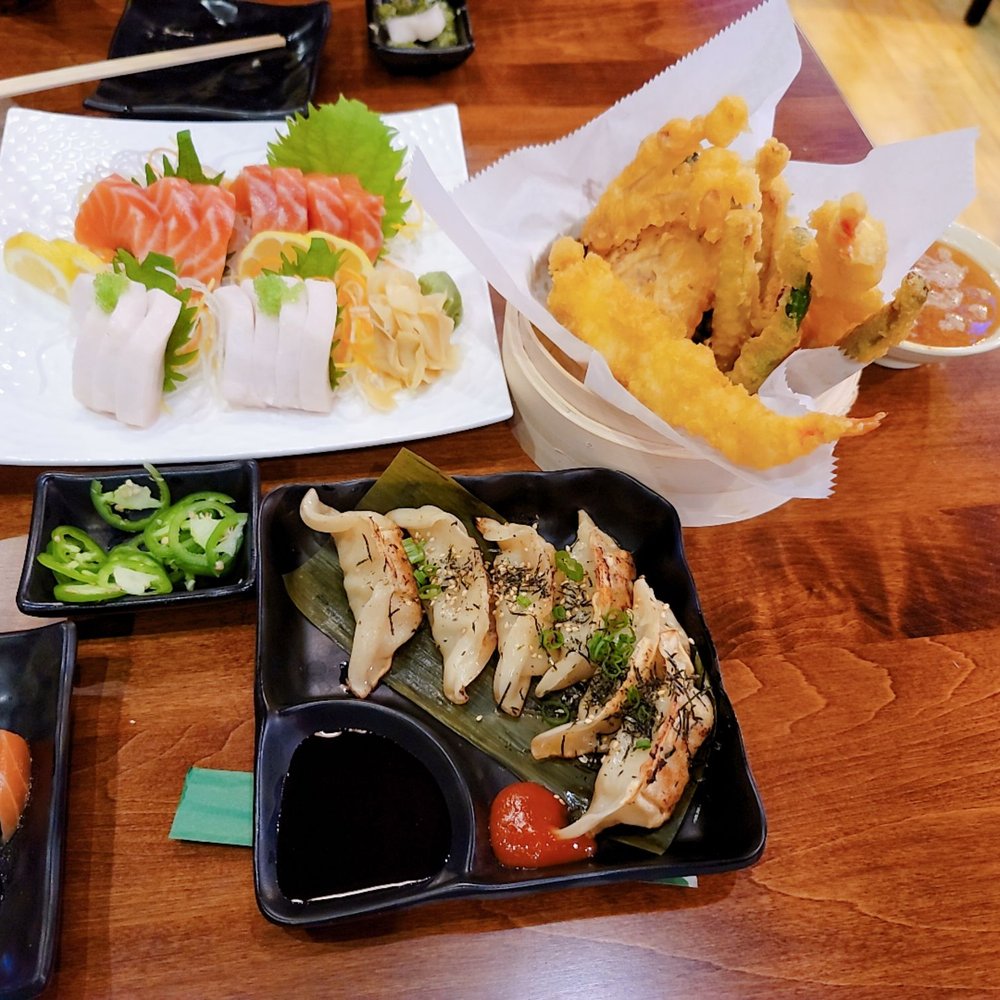 Kaoru Sushi - Salmon, Escolar, and mixed tempura so flavorful and not too salty - Japanese Near Me - Richmond, California Kaoru Sushi - Salmon, Escolar, and mixed tempura so flavorful and not too salty - Japanese Near Me - Richmond, California