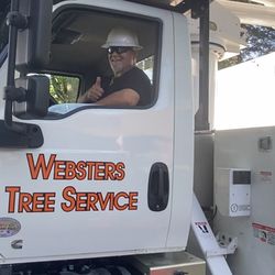 Webster's Tree Service - Joe operates the bucket truck with over 42 years of experience.