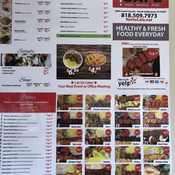 NoHo Cafe - Menu 12/05/20 - Mediterranean Near Me - North Hollywood, California NoHo Cafe - Menu 12/05/20 - Mediterranean Near Me - North Hollywood, California