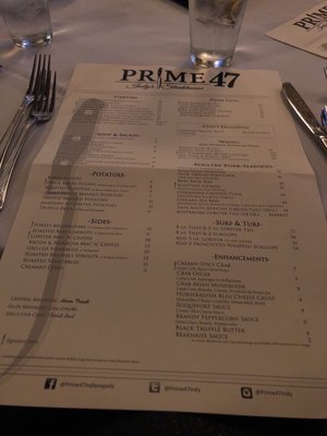 Menu photo 7 Prime 47- Indy's Steakhouse Indianapolis, IN