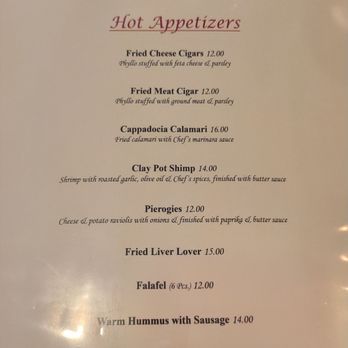 Cappadocia Restaurant - Menu - Hot Appetizers - Mediterranean Near Me - Little Falls, New Jersey Cappadocia Restaurant - Menu - Hot Appetizers - Mediterranean Near Me - Little Falls, New Jersey