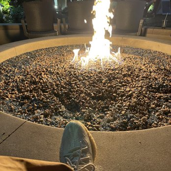 SAN Airport parking at Sheraton San Diego Hotel and Marina - Fire pit in the back of the property. - Hotels Near Me - San Diego, California