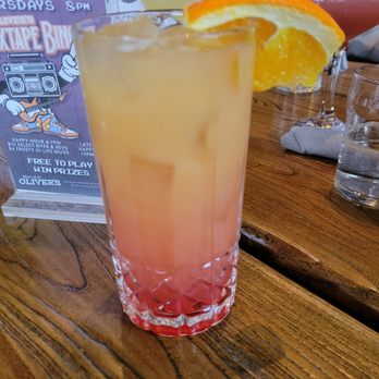 Oliver's Astoria - sunrise mocktail - New American Near Me - Astoria, New York Oliver's Astoria - sunrise mocktail - New American Near Me - Astoria, New York