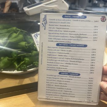 La Viña - English menu - Basque Near Me - Donostia / San Sebastián, SS La Viña - English menu - Basque Near Me - Donostia / San Sebastián, SS