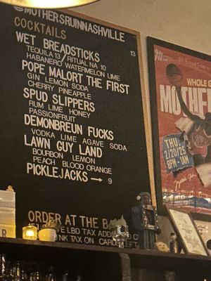 Menu photo 2 Mother’s Ruin Nashville, TN