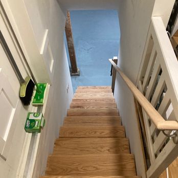 Msilvadesign - New stairs, red oak tread, built to code including significant modification to header. - Architects Near Me - Seattle, Washington