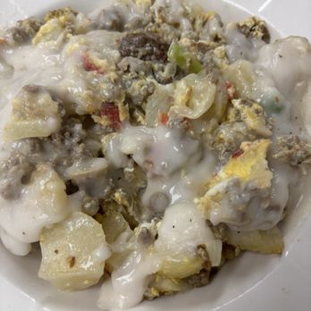 Grandma's Country Kitchen - Sausage Mess - not shy with the sausage. Hearty breakfast. - Breakfast & Brunch Near Me - Westover, West Virginia