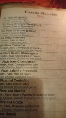 Menu photo 2 Pizzeria Pinocchio Den Haag, ZH