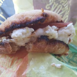McDonald's - Terrible burnt breakfast sandwiches. Eat at your own risk.