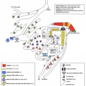 Saddle Mountain  - Saddle Mountain Ranch Map - Campgrounds Near Me - Carmel, California