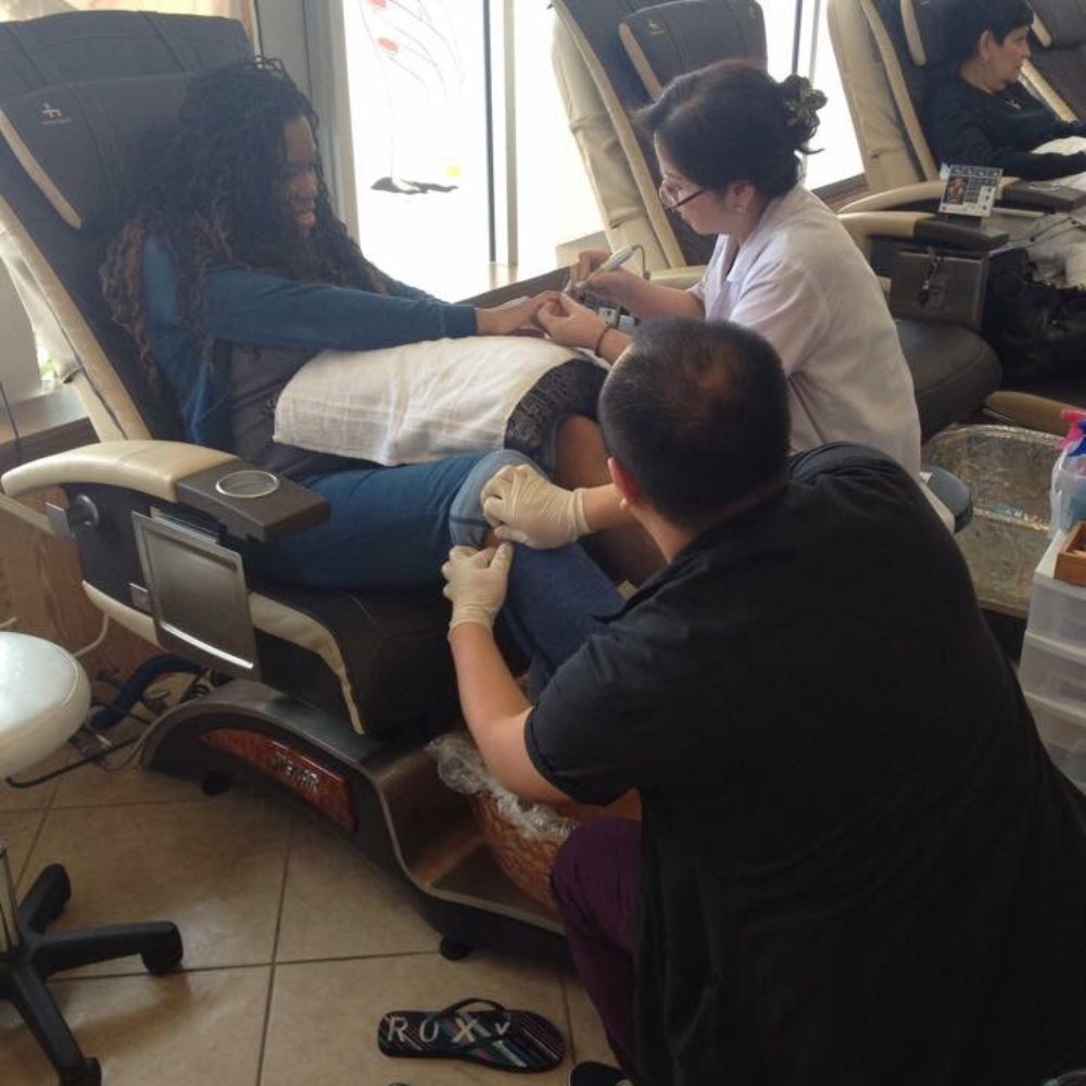 Luxe Nails Spa - Son and mother/owner and son working on me for my birthday. - Skin Care Near Me - Katy, Texas Luxe Nails Spa - Son and mother/owner and son working on me for my birthday. - Skin Care Near Me - Katy, Texas