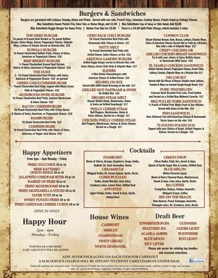 Menu photo 6 Buffalo Bar & Grill Payson, AZ