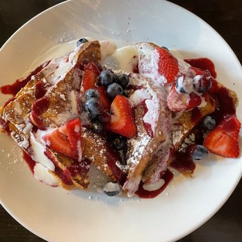 Rooster - Downtown - French Toast with Berries & Creme Fraiche - Creperies Near Me - St. Louis, Missouri Rooster - Downtown - French Toast with Berries & Creme Fraiche - Creperies Near Me - St. Louis, Missouri