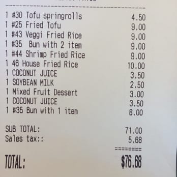Thanh Binh - Final check. Not bad for 5 people! - Vietnamese Near Me - Lake Forest, California Thanh Binh - Final check. Not bad for 5 people! - Vietnamese Near Me - Lake Forest, California