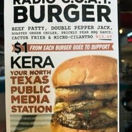 Promotional burger to support our local PBS station Promotional burger to support our local PBS station