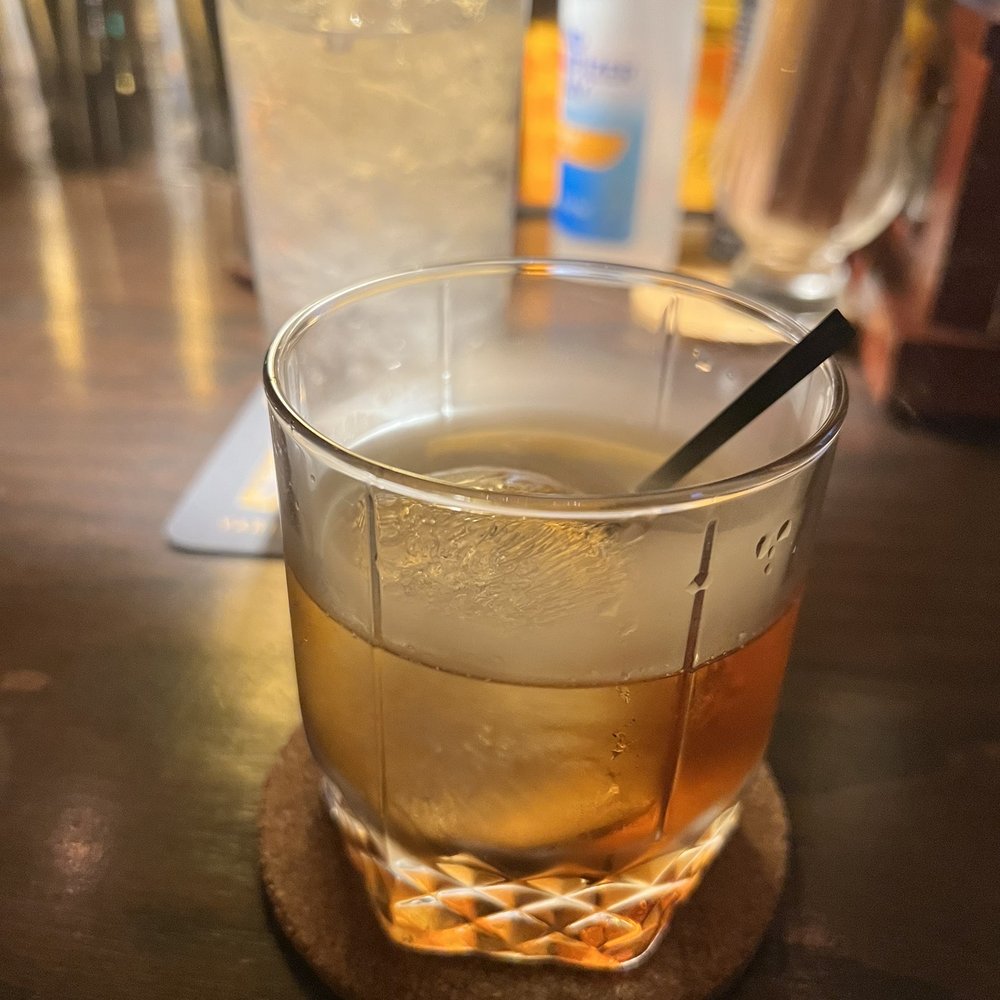 a drink in a glass a drink in a glass