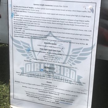 Dirty Bird Chicken N' Waffles - Good menu - Food Trucks Near Me - Niagara Falls, New York