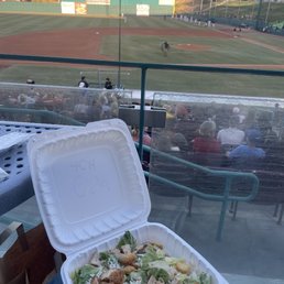 Caesar salad with chicken, delivered to my seat Caesar salad with chicken, delivered to my seat