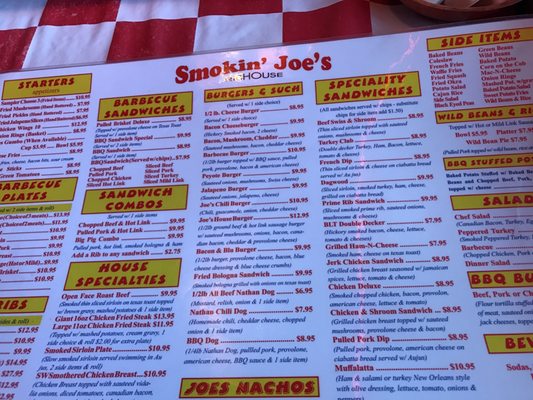 Menu photo 4 Smokin' Joe's Ribhouse Rogers, AR
