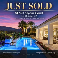 Traci Sadler, REALTOR® - Sold in Griffin Ranch, La Quinta -- Traci Sadler represented the buyer in this April 2025 sale.
