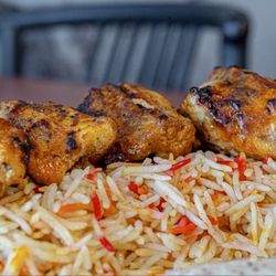 Halal Bites - Shish Tawooq over Rice