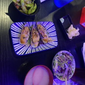 Sushi Okoku - Baked Green Mussels Miso Soup Spicy Garlic Edamame House Salad - Sushi Bars Near Me - Riverside, California Sushi Okoku - Baked Green Mussels Miso Soup Spicy Garlic Edamame House Salad - Sushi Bars Near Me - Riverside, California