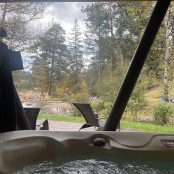 The Inn On Fall River - View from the hot tub. - Hotels Near Me - Estes Park, Colorado The Inn On Fall River - View from the hot tub. - Hotels Near Me - Estes Park, Colorado
