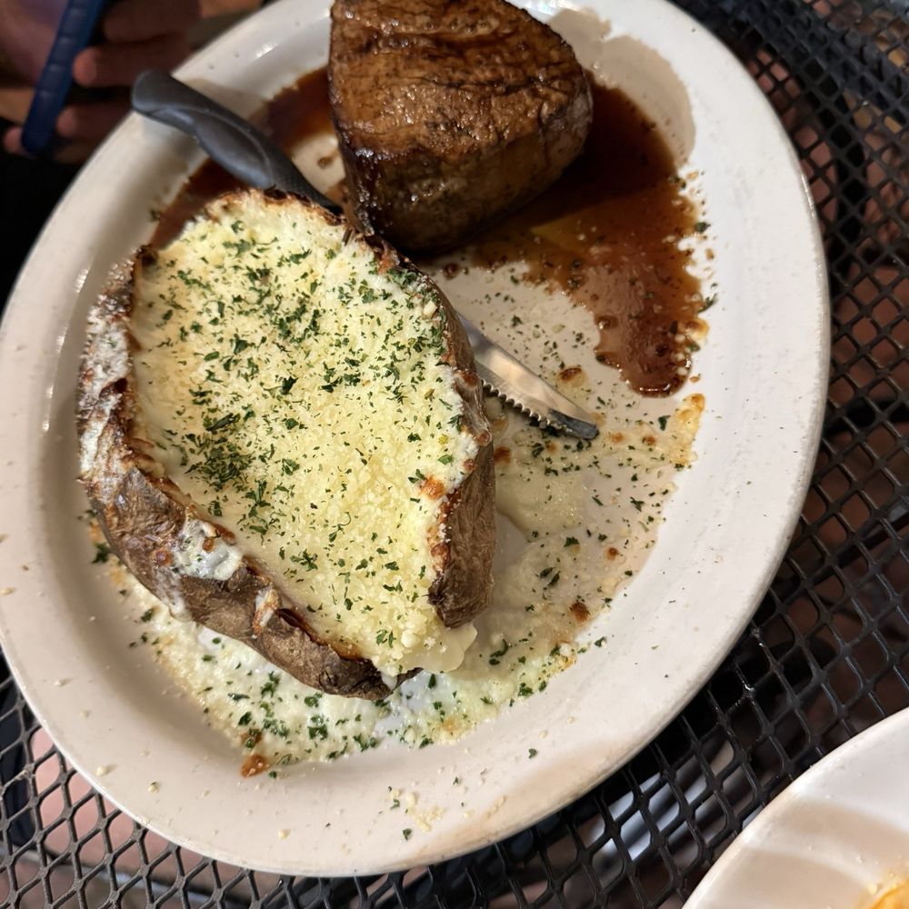 Nautical Whimsey - 12 oz filet and Alfredo Loaded Potato - Italian Near Me - Tupelo, Mississippi