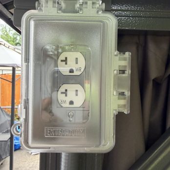 Eagle Creek Electric - Elevated power box for gazebo lights and ceiling fan - Electricians Near Me - Estacada, Oregon