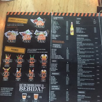 Wing Factory - Menu drinks and daily specials - Chicken Wings Near Me - Playa del Carmen, ROO
