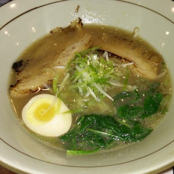 Menya Sandaime - Tonkotsu Ramen $8.50 unfortunately the egg is not half boiled. - Ramen Near Me - Fort Lee, New Jersey Menya Sandaime - Tonkotsu Ramen $8.50 unfortunately the egg is not half boiled. - Ramen Near Me - Fort Lee, New Jersey