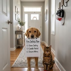 Nicole Williams - State Farm Insurance Agent - Pet Fire Safety Day is July 15! Remember to keep pets away from grills, candles, and stoves, and include them in your emergen...