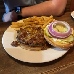 Charlie's Old Fashioned Kitchen - Chili Burger and Fries
