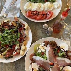 Saveur d'Italie - Oops, ordered too much for lunch, but it was good. Buffala salad, Le Salade de Berger, and Antipasti for two.