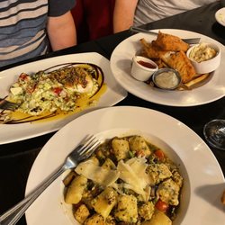 Tap & Vine Stonecrest - Grouper with Caprese Risotto, Fish and Chips and Gnocchi