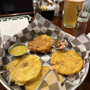 La Taguara Bar & Grill - Side of Crispy Plantains (we had already grabbed a few out already) - Venezuelan Near Me - Madison, Wisconsin