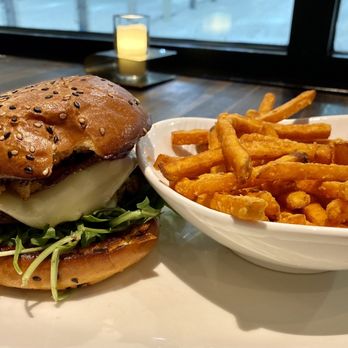 Yard House - Kurobuta Pork Burger w/ Sweet Potato fries - Bars Near Me - East Rutherford, New Jersey Yard House - Kurobuta Pork Burger w/ Sweet Potato fries - Bars Near Me - East Rutherford, New Jersey