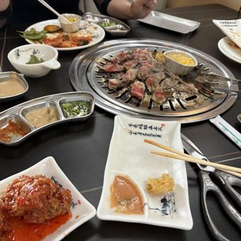 Ombu Hotpot & Korean BBQ - Korean Chicken wings, one last fried shrimp and a batch of Hawaiian Beef - Barbeque Near Me - Marrero, Louisiana