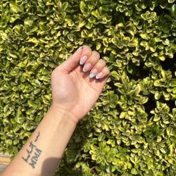 Luxury Nail Hair & Spa - Blue marble with gold detail