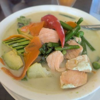 Thai Jasmine - Avocado Green Curry with Salmon~ - Thai Near Me - Gardnerville, Nevada Thai Jasmine - Avocado Green Curry with Salmon~ - Thai Near Me - Gardnerville, Nevada