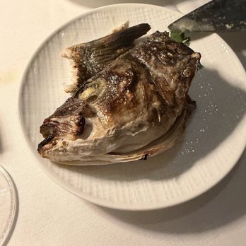 Estiatorio Milos - After they served the fish, they gave us the head to eat meat from the cheeks of Desired - Seafood Near Me - New York, New York Estiatorio Milos - After they served the fish, they gave us the head to eat meat from the cheeks of Desired - Seafood Near Me - New York, New York